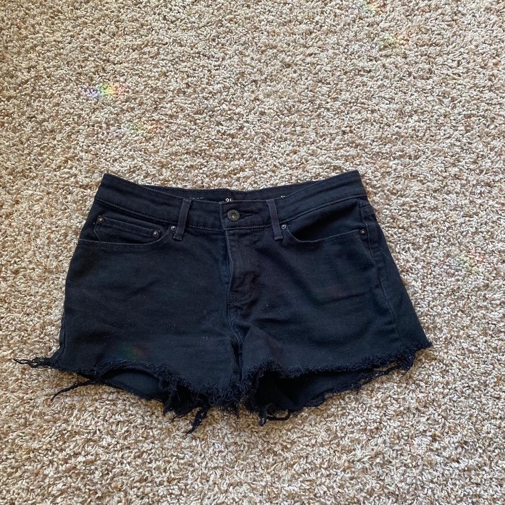 levi curvy denim shorts midrise